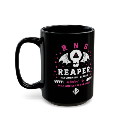 Reaper Networking Service Grunge Black Mug