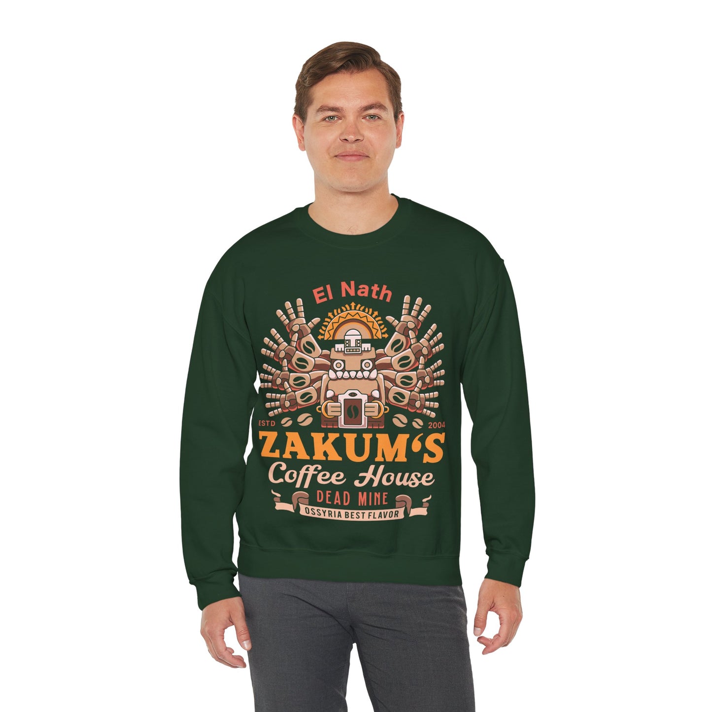 Zakum Coffee Emblem Unisex Crewneck Sweatshirt
