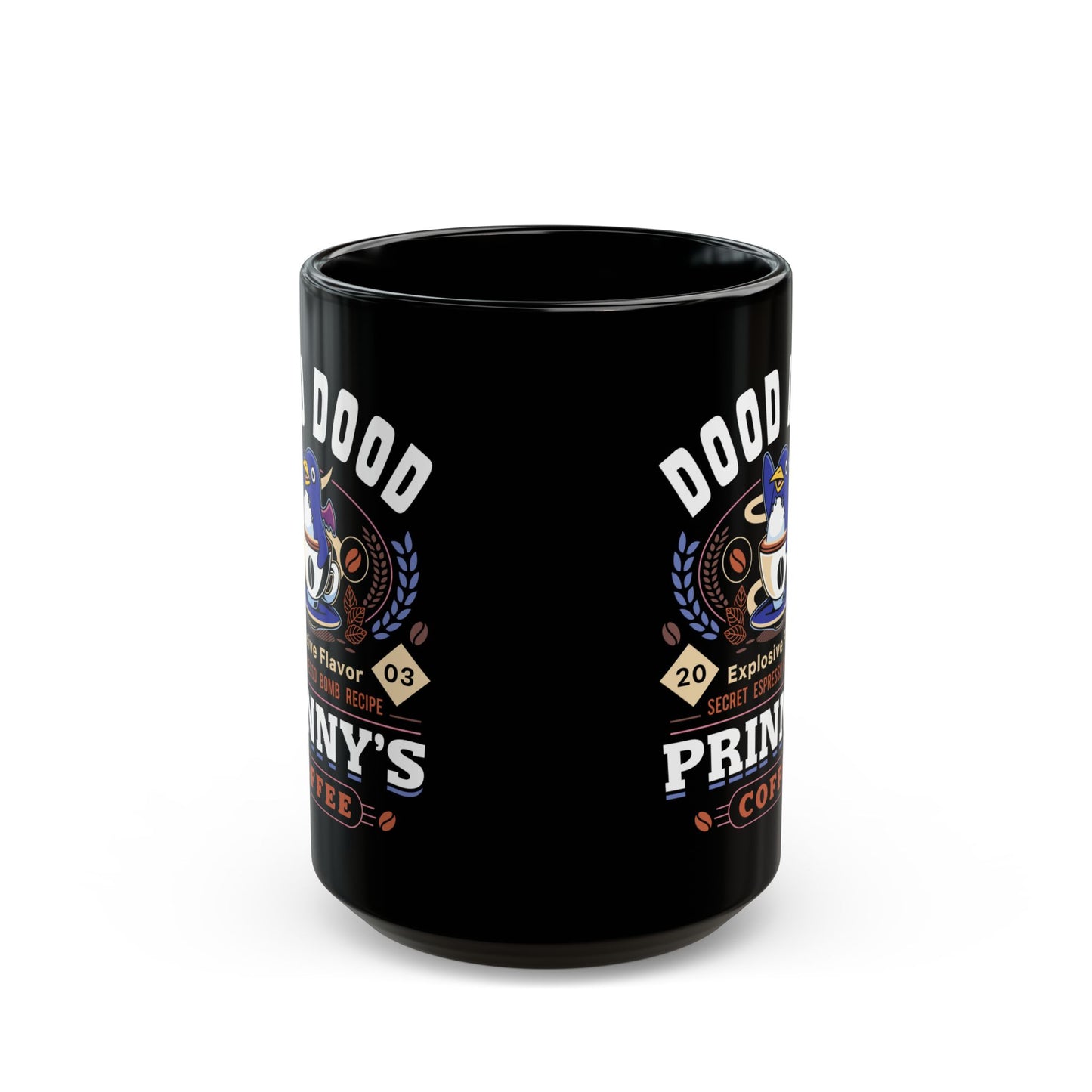 Prinny Dood Coffee Emblem Black Mug
