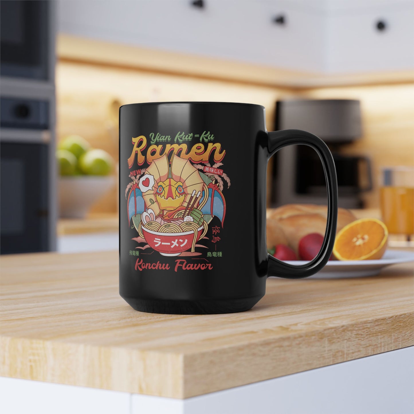 Yian Kut Ku Ramen Vintage Black Mug