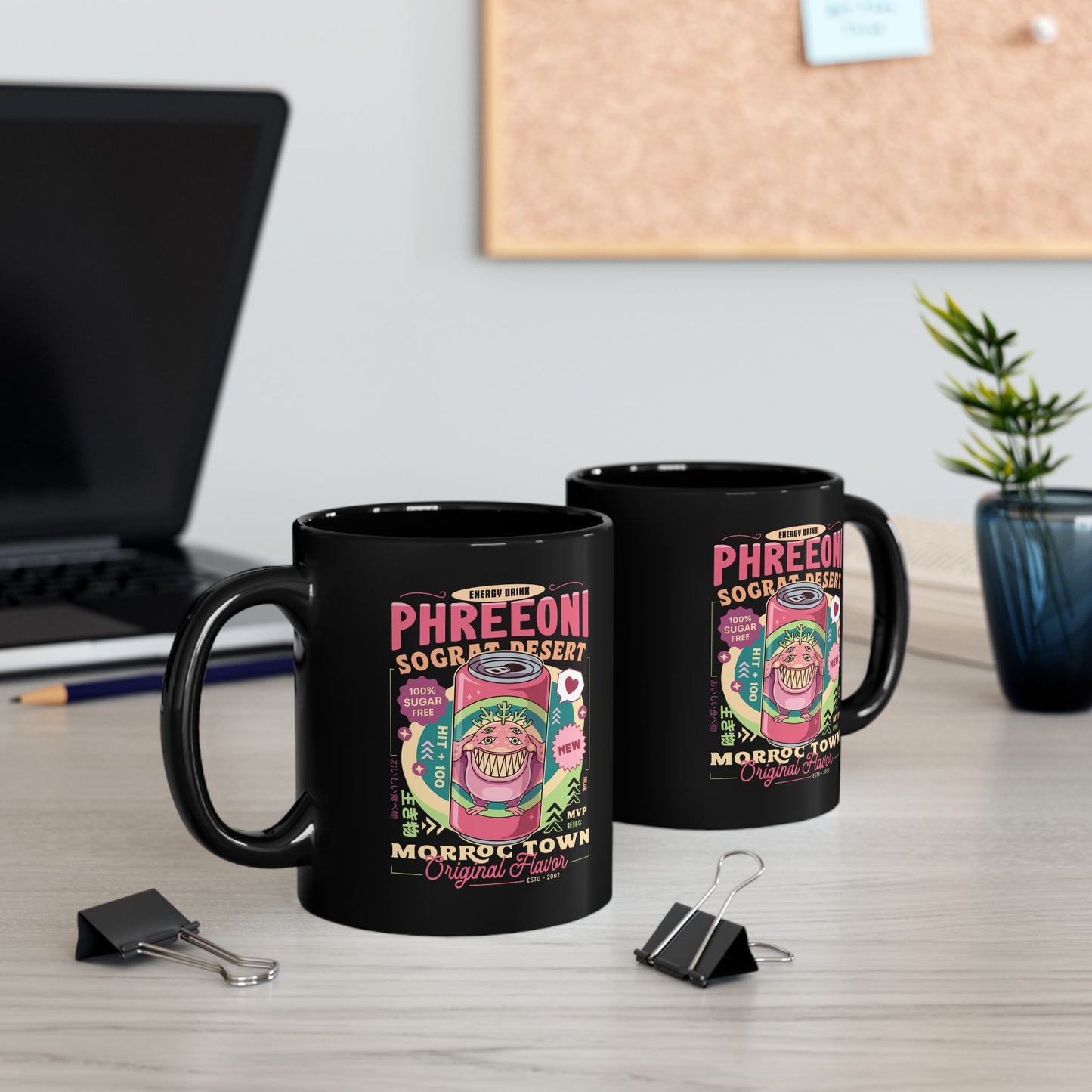 Phreeoni Energy Drink Black Mug