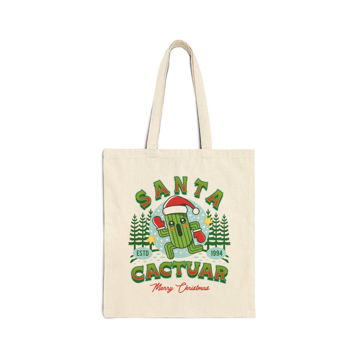 Santa Cactuar Canvas Tote Bag