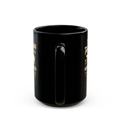 The Two Whales Diner Emblem Black Mug