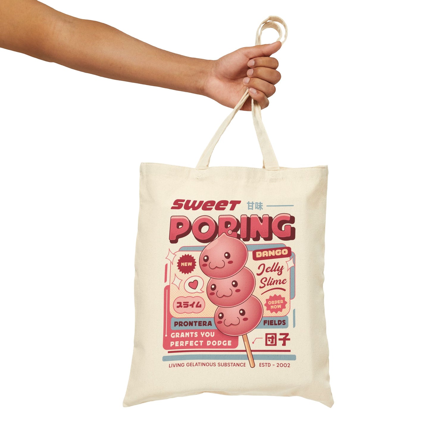 Poring Dango Cotton Canvas Tote Bag