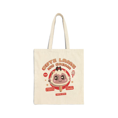 Lamb Ice Cream Cotton Canvas Tote Bag