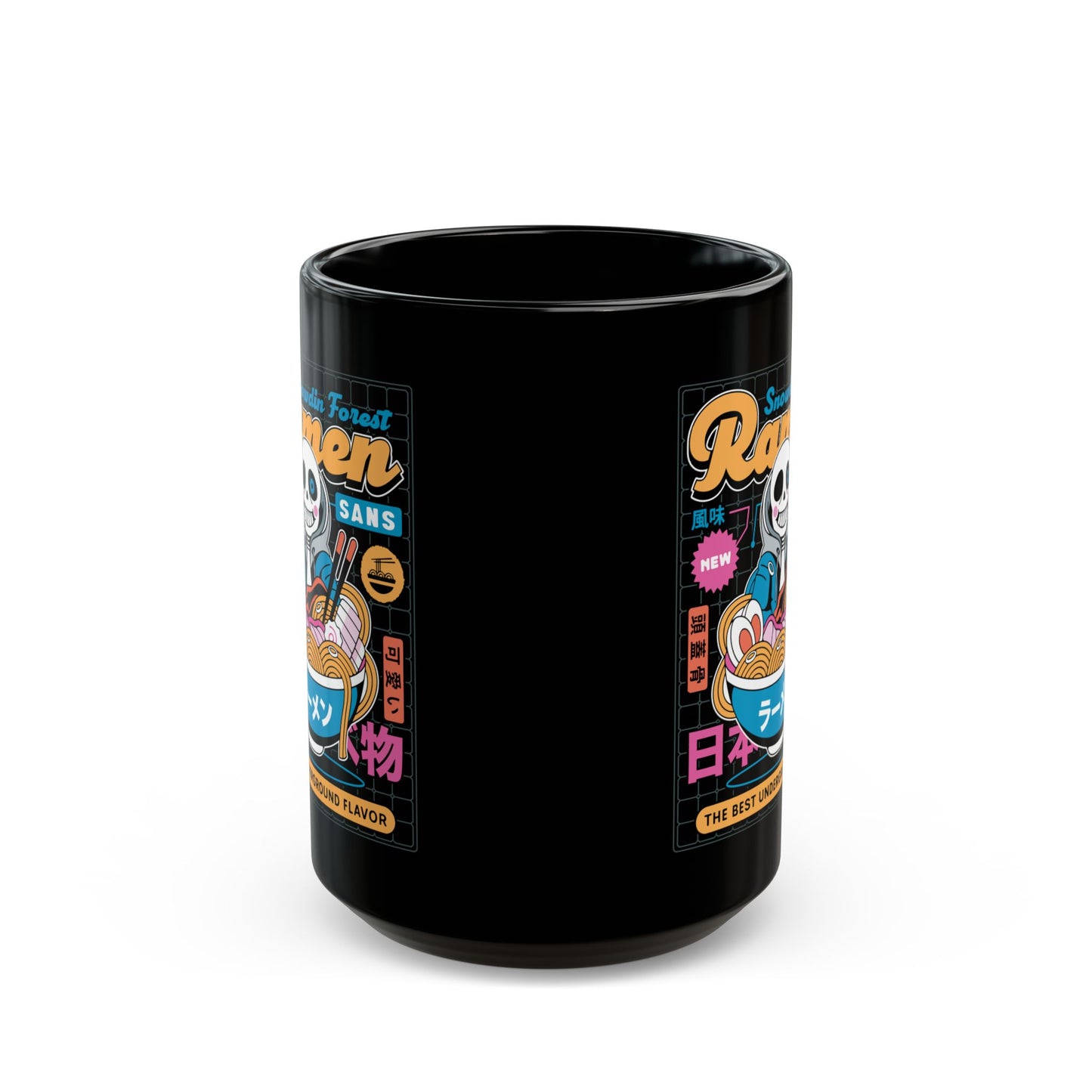 Snowdin Forest Ramen Aesthetic Black Mug
