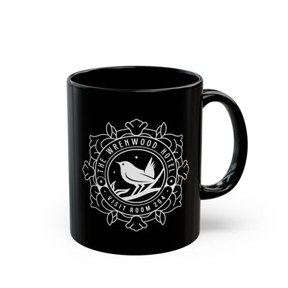 Wrenwood Hotel Emblem Black Mug