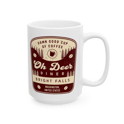 Oh Deer Diner Emblem Ceramic Mug