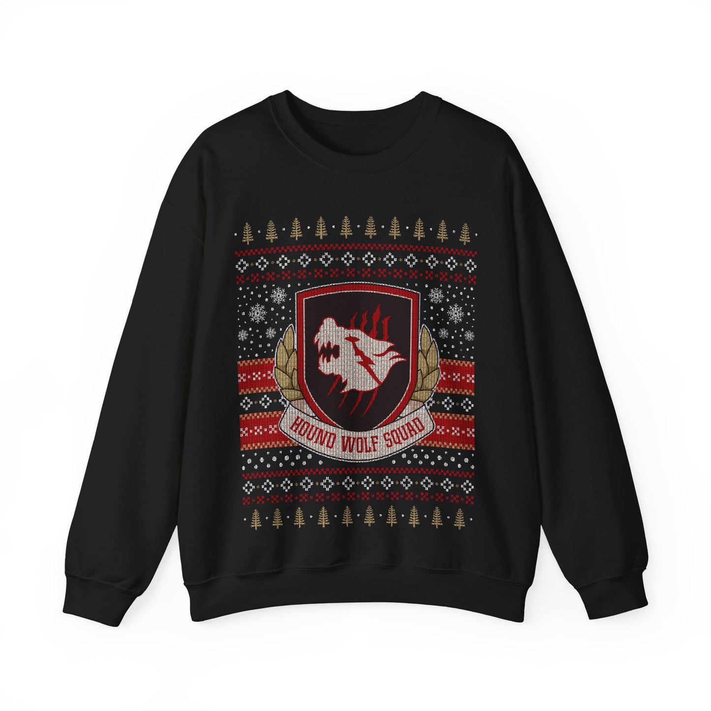 Hound Wolf Squad Christmas Unisex Crewneck Sweatshirt