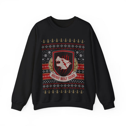 Hound Wolf Squad Christmas Unisex Crewneck Sweatshirt