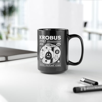 Krobus Energy Drink Grunge Black Mug