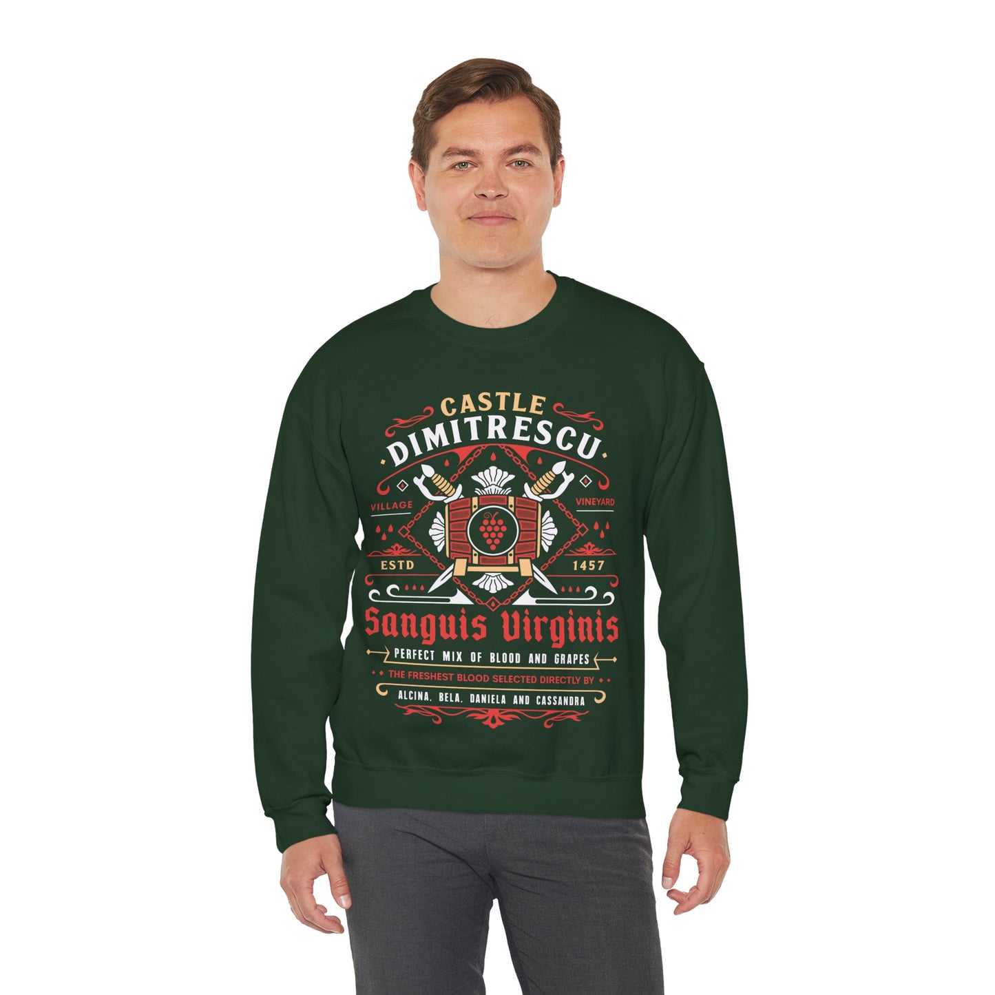 Castle Dimitrescu Vineyard Crest Crewneck Sweatshirt