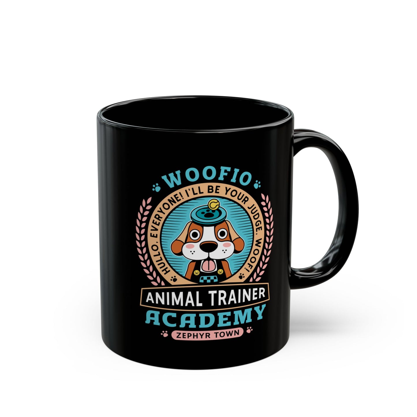 Woofio Zephyr Town Academy Black Mug