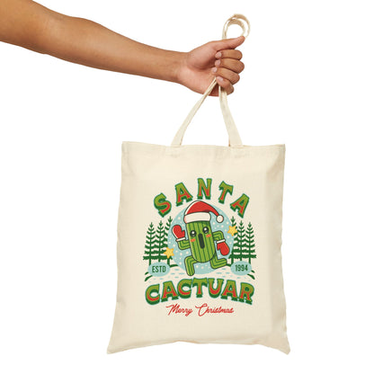 Santa Cactuar Canvas Tote Bag