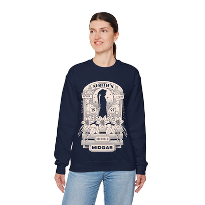 Aerith And Flowers Unisex Crewneck Sweatshirt