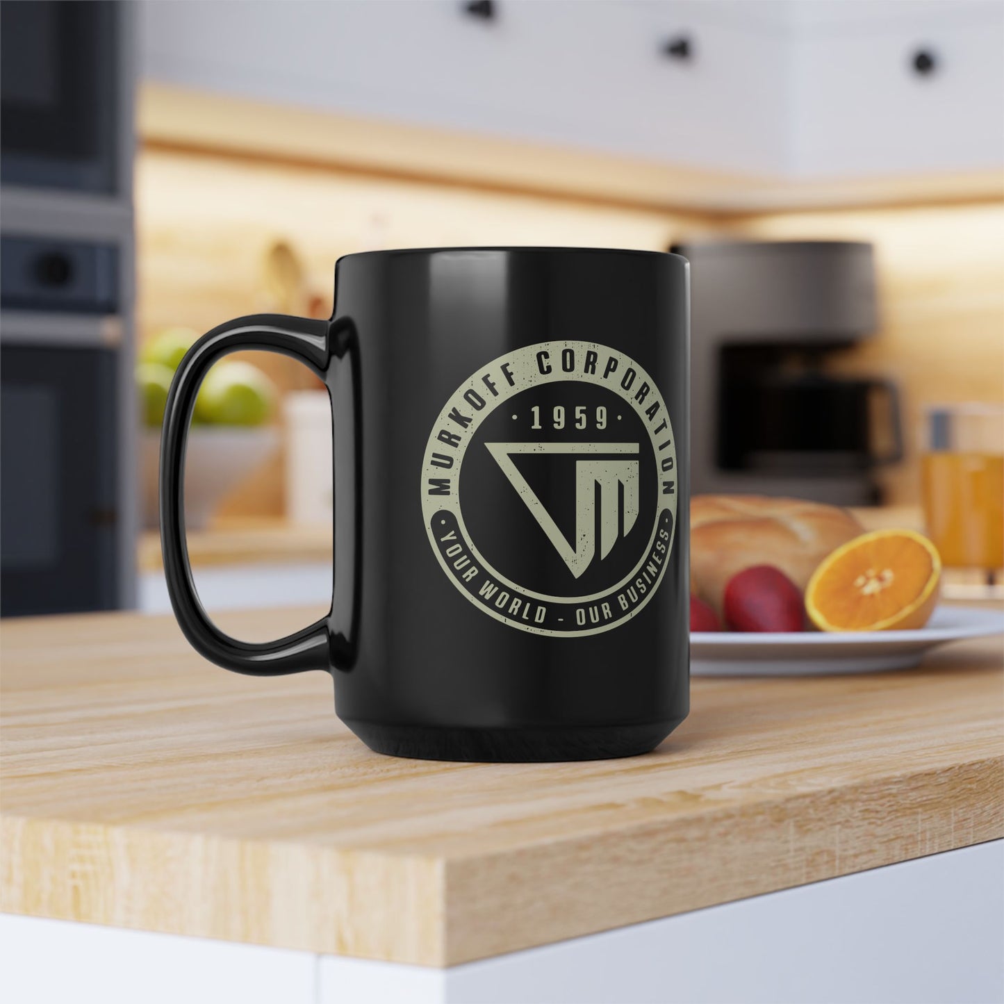 Murkoff Corporation Emblem Black Mug