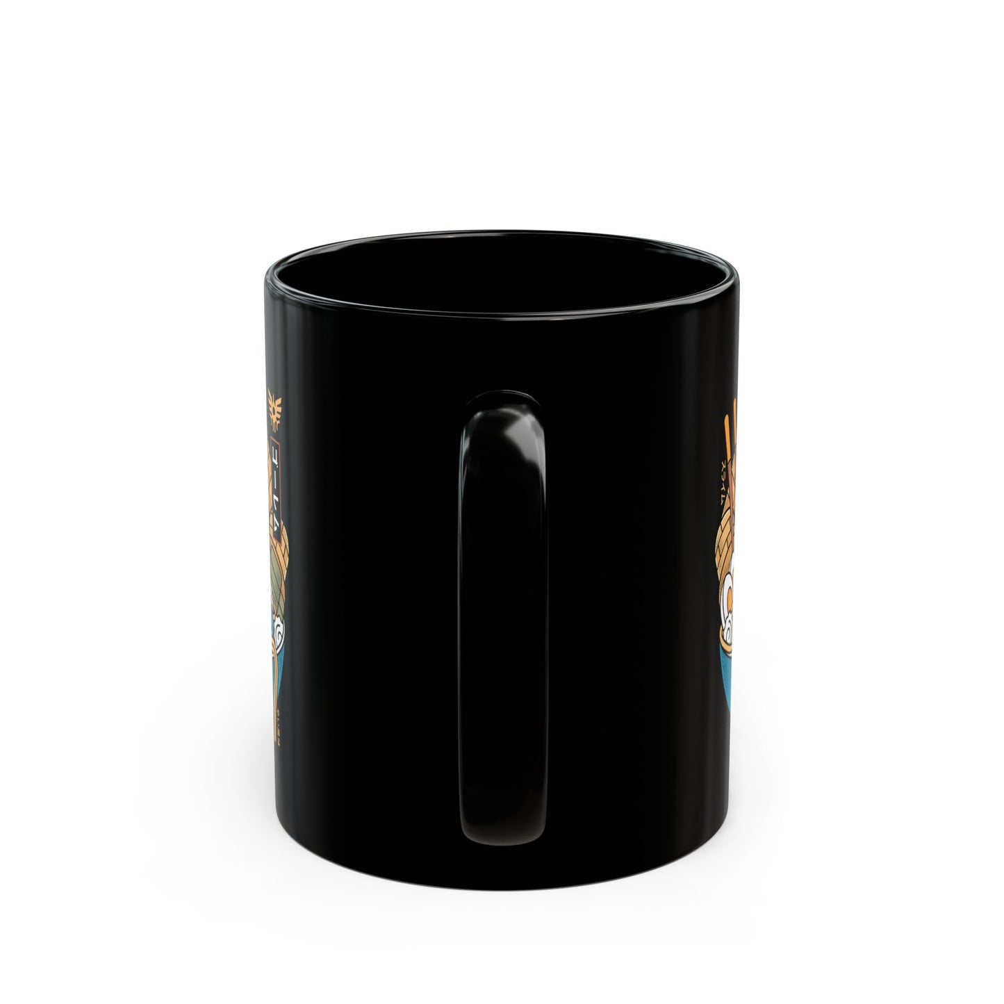 Erdrea Monsters Ramen Grunge Black Mug