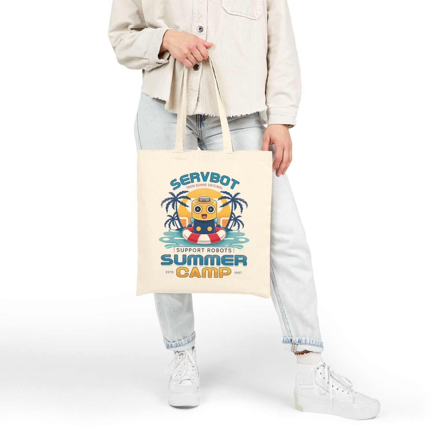 Servbot Summer Camp Vintage Tote Bag