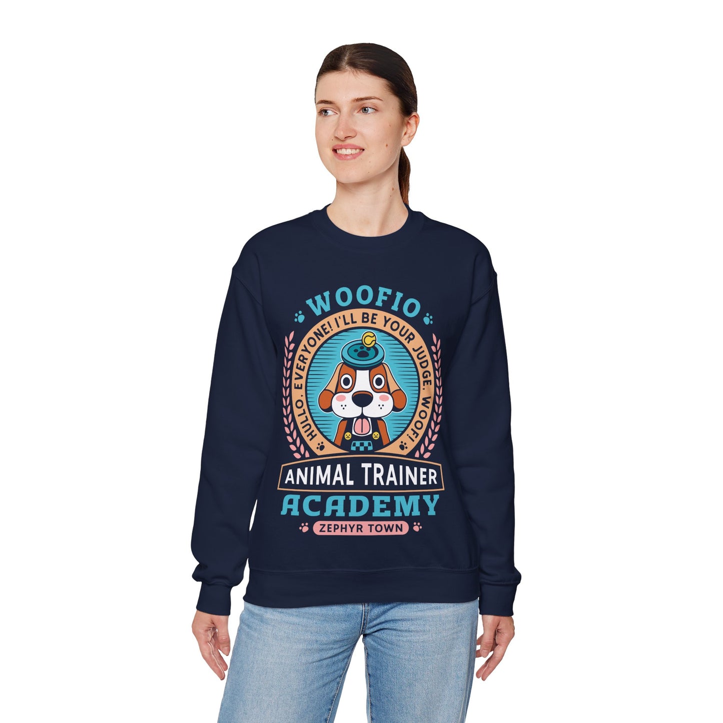Woofio Zephyr Town Academy Unisex Crewneck Sweatshirt