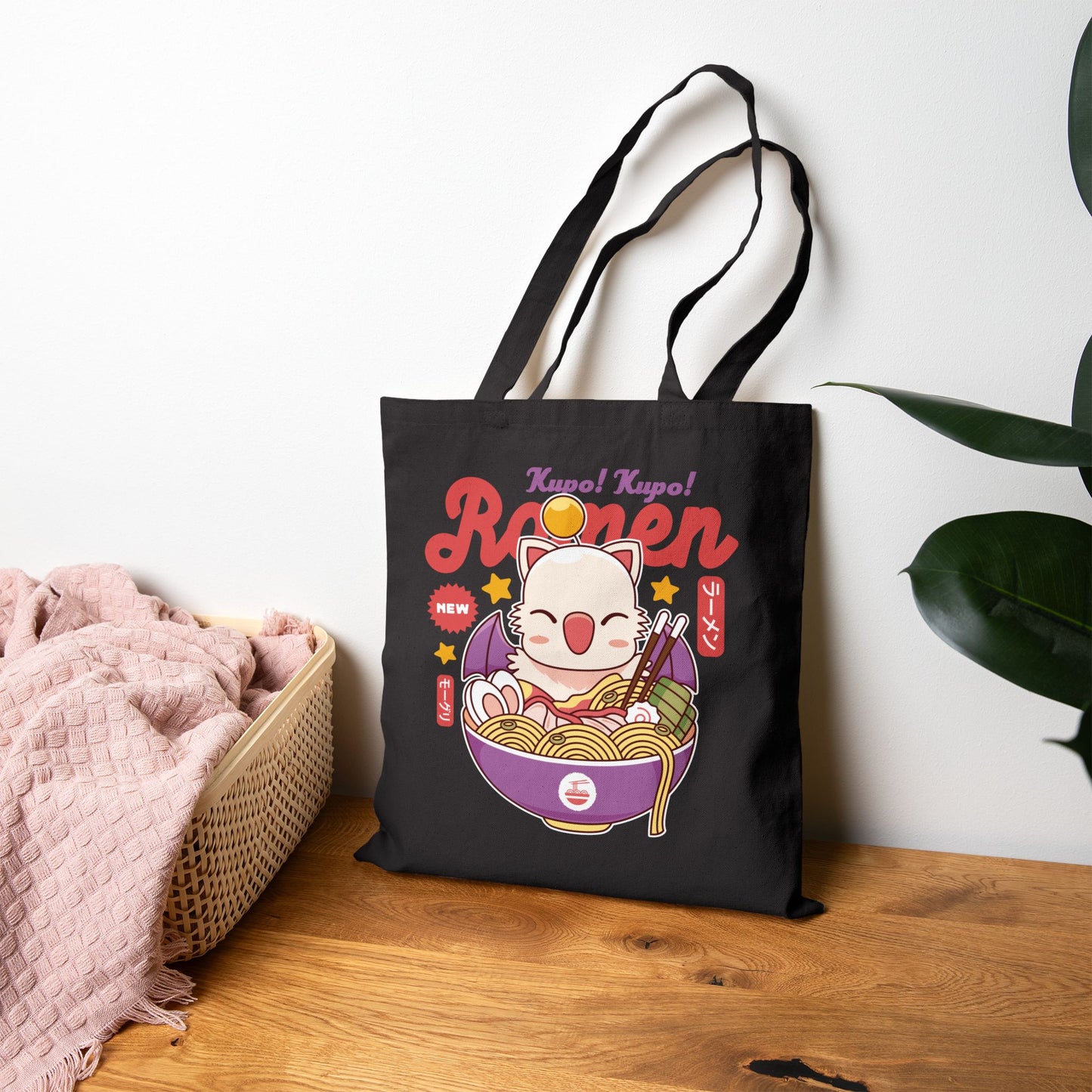 Moogle Kupo Ramen Canvas Tote Bag