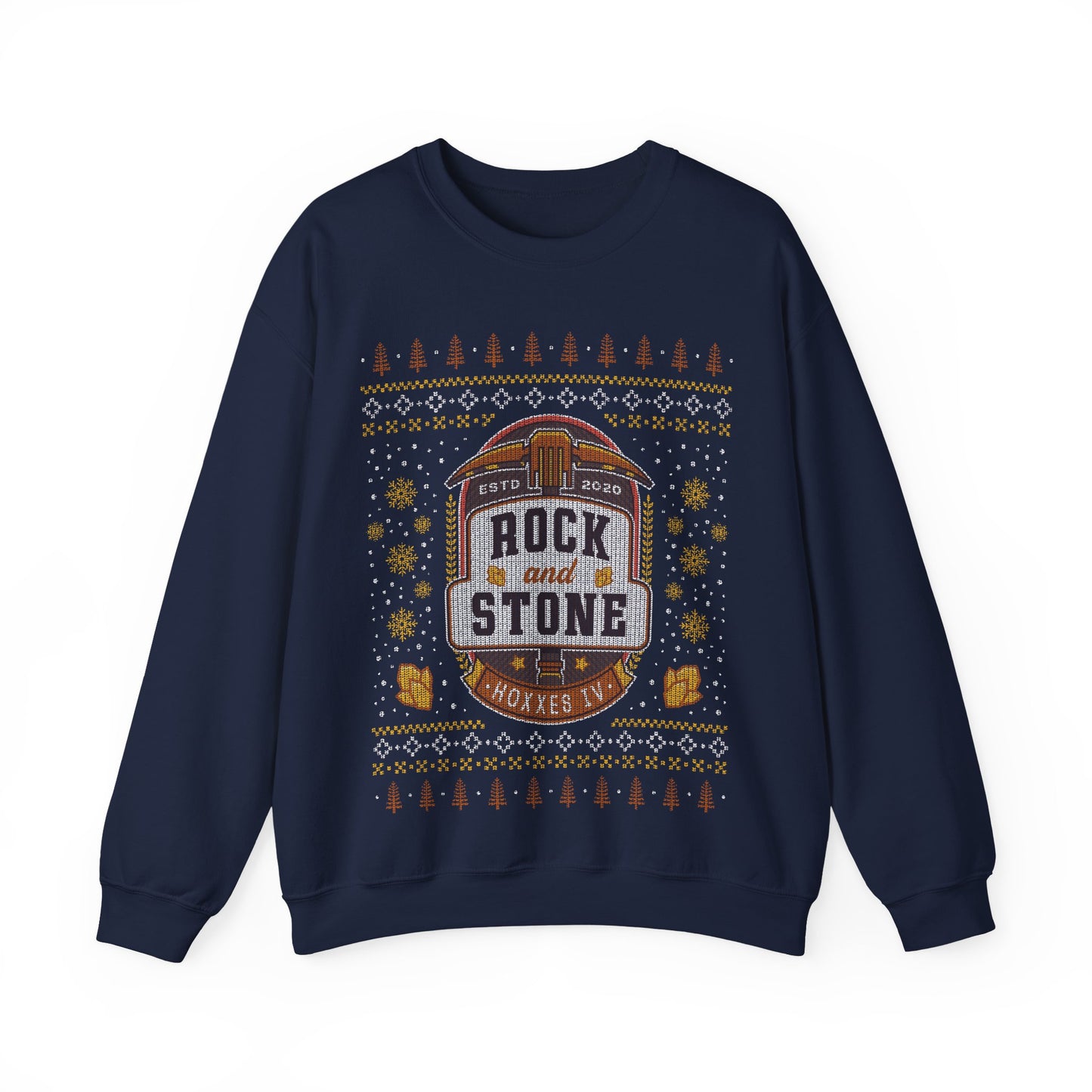Rock And Stone Ugly Sweater Unisex Crewneck Sweatshirt
