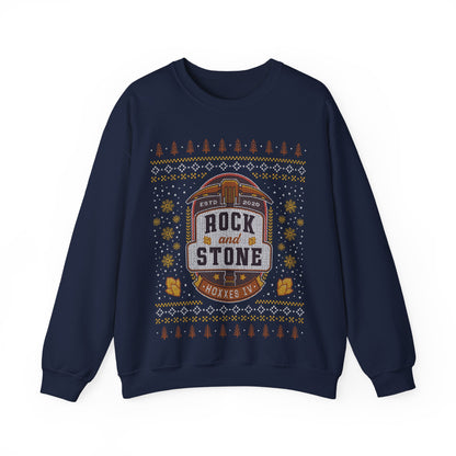 Rock And Stone Ugly Sweater Unisex Crewneck Sweatshirt
