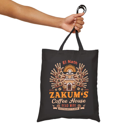 Zakum Coffee Emblem Cotton Canvas Tote Bag