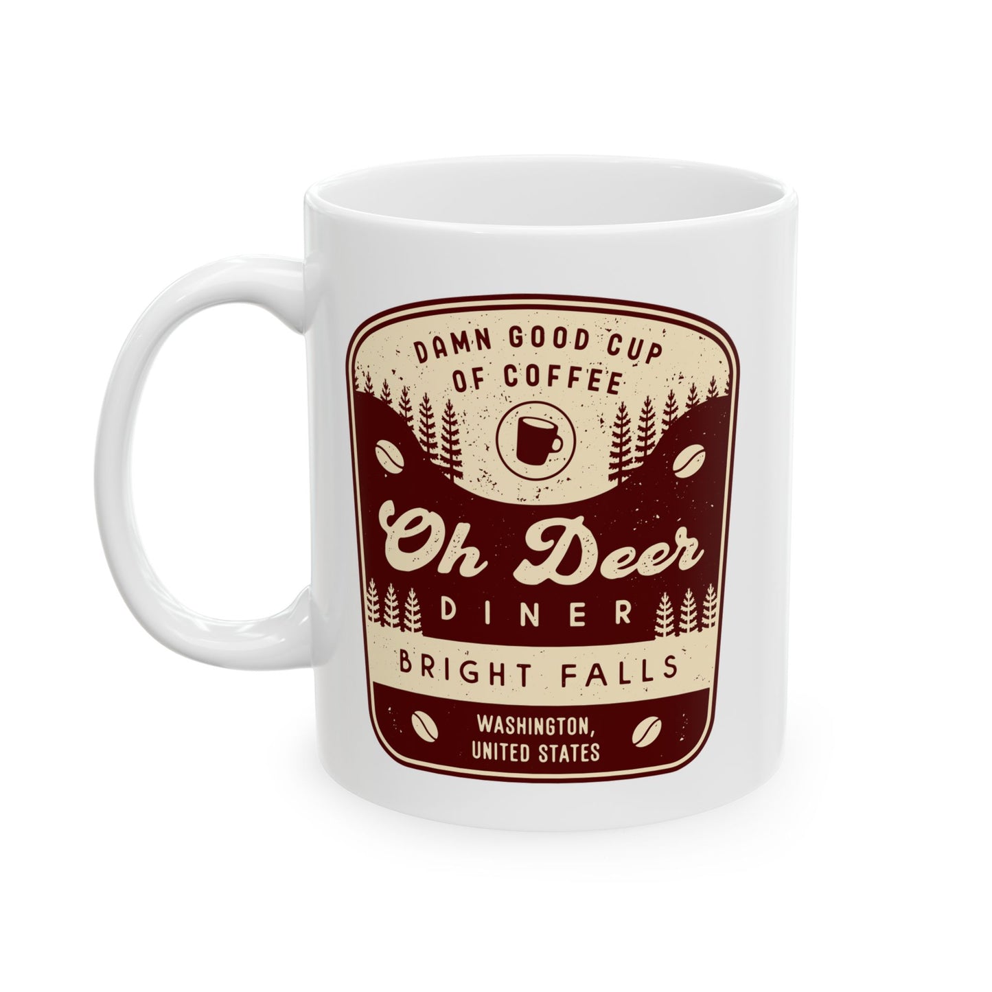 Oh Deer Diner Emblem Ceramic Mug