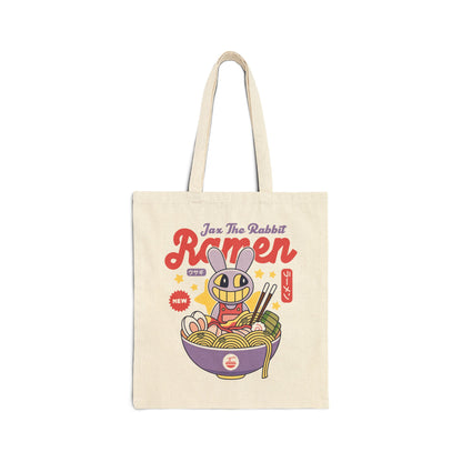 Jax Purple Rabbit Ramen Cotton Canvas Tote Bag