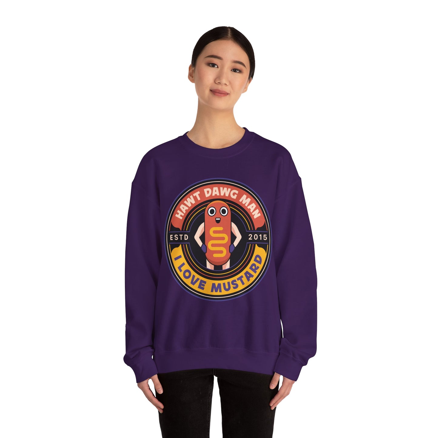 Hawt Dawg Man Emblem Unisex Crewneck Sweatshirt