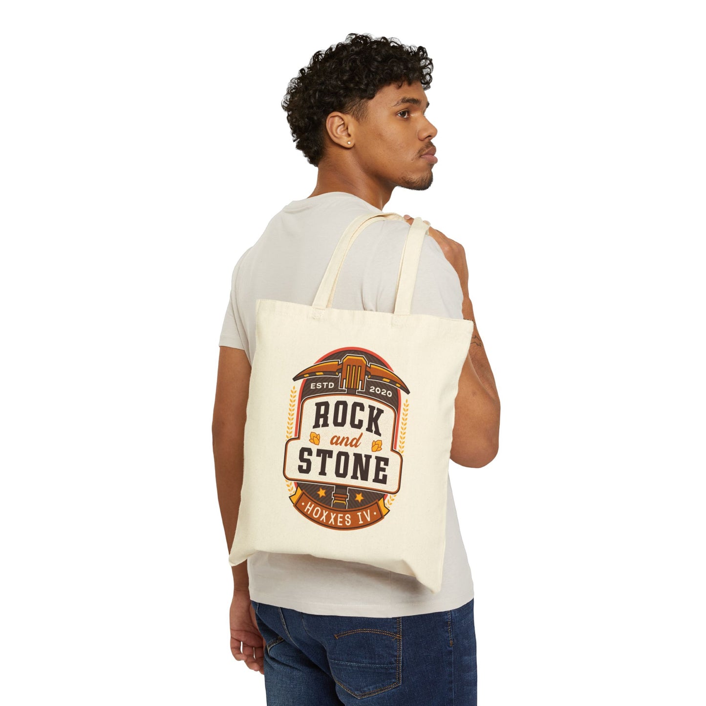 Rock And Stone Emblem Canvas Tote Bag