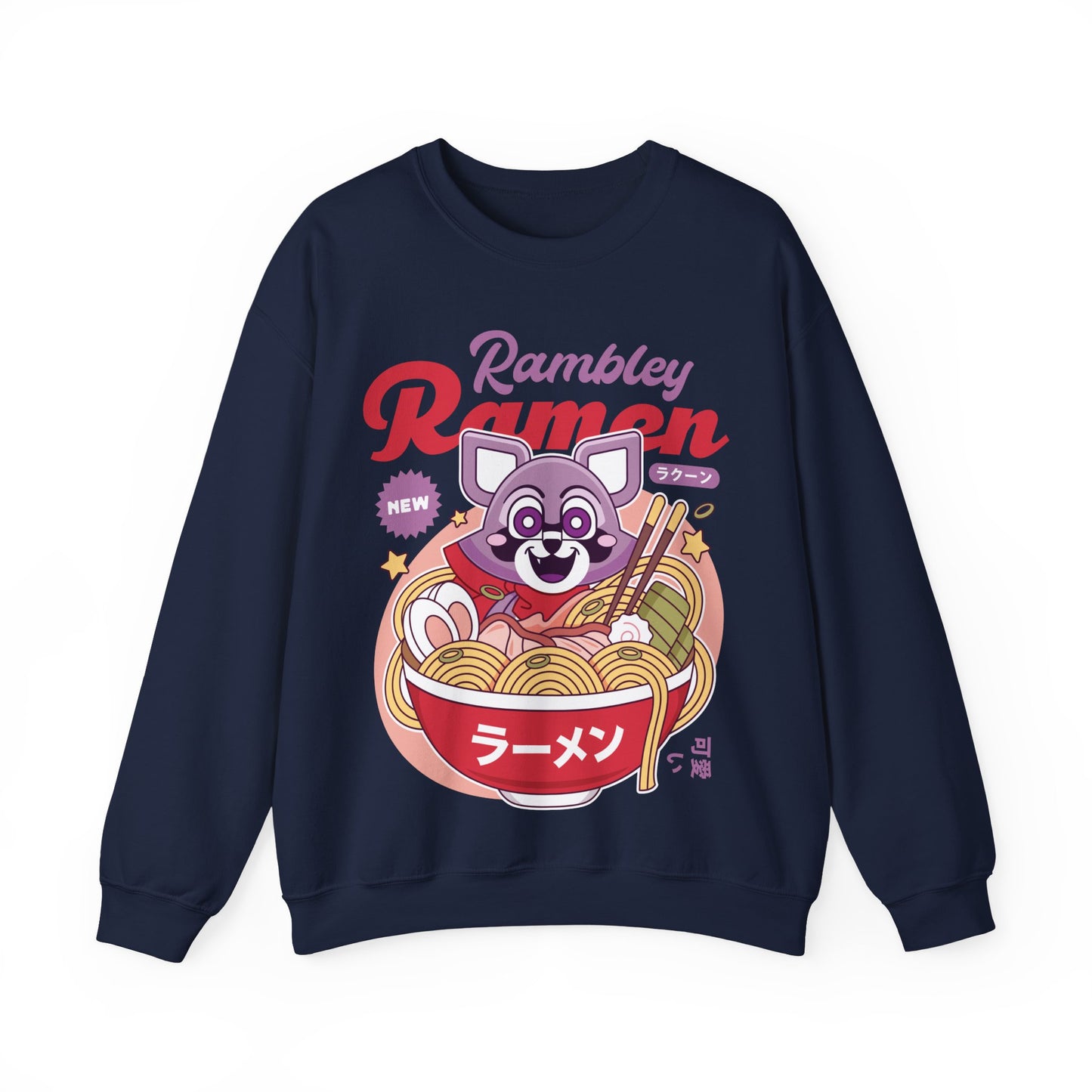 Rambley The Raccoon Ramen Unisex Crewneck Sweatshirt