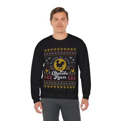 Chocobo Races Ugly Sweater Unisex Crewneck Sweatshirt