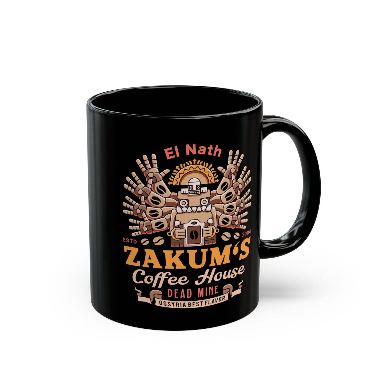 Zakum Coffee Emblem Black Mug