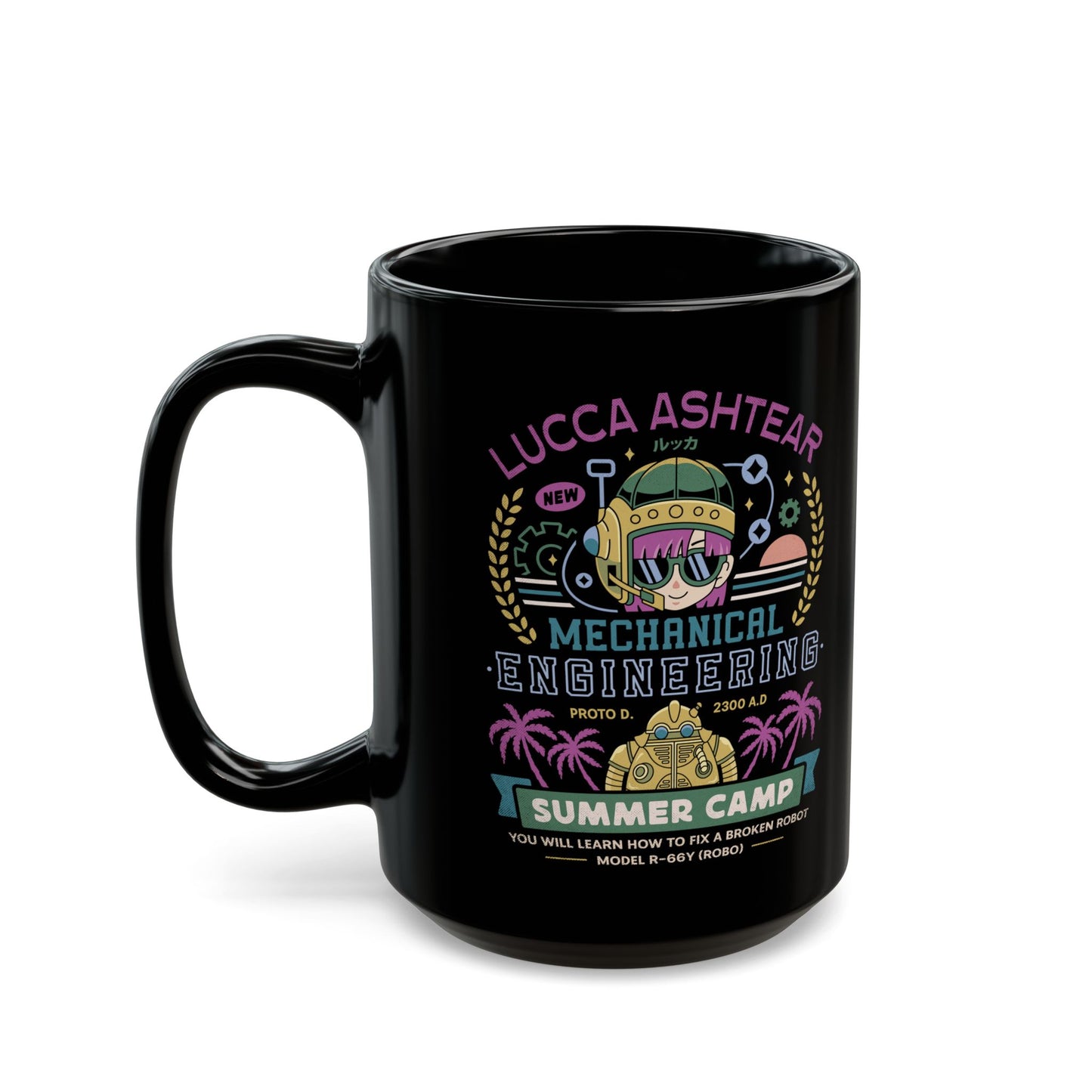 Lucca Ashtear Summer Camp Black Mug
