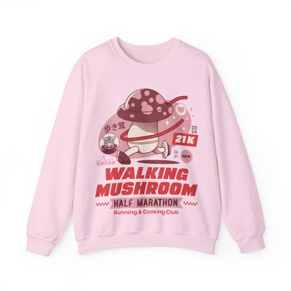 Walking Mushroom Marathon Unisex Crewneck Sweatshirt