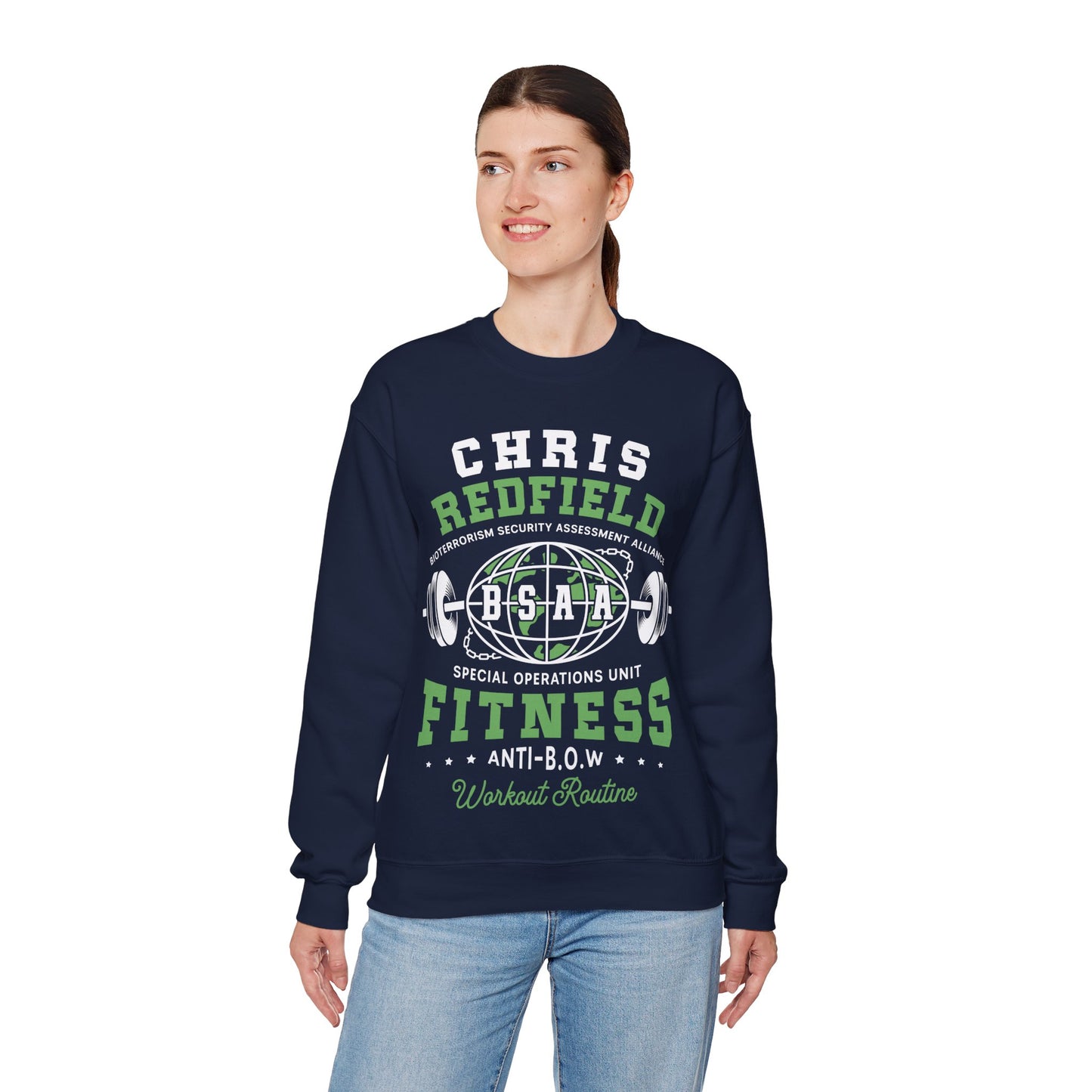 Bsaa Redfield Fitness Emblem Crewneck Sweatshirt