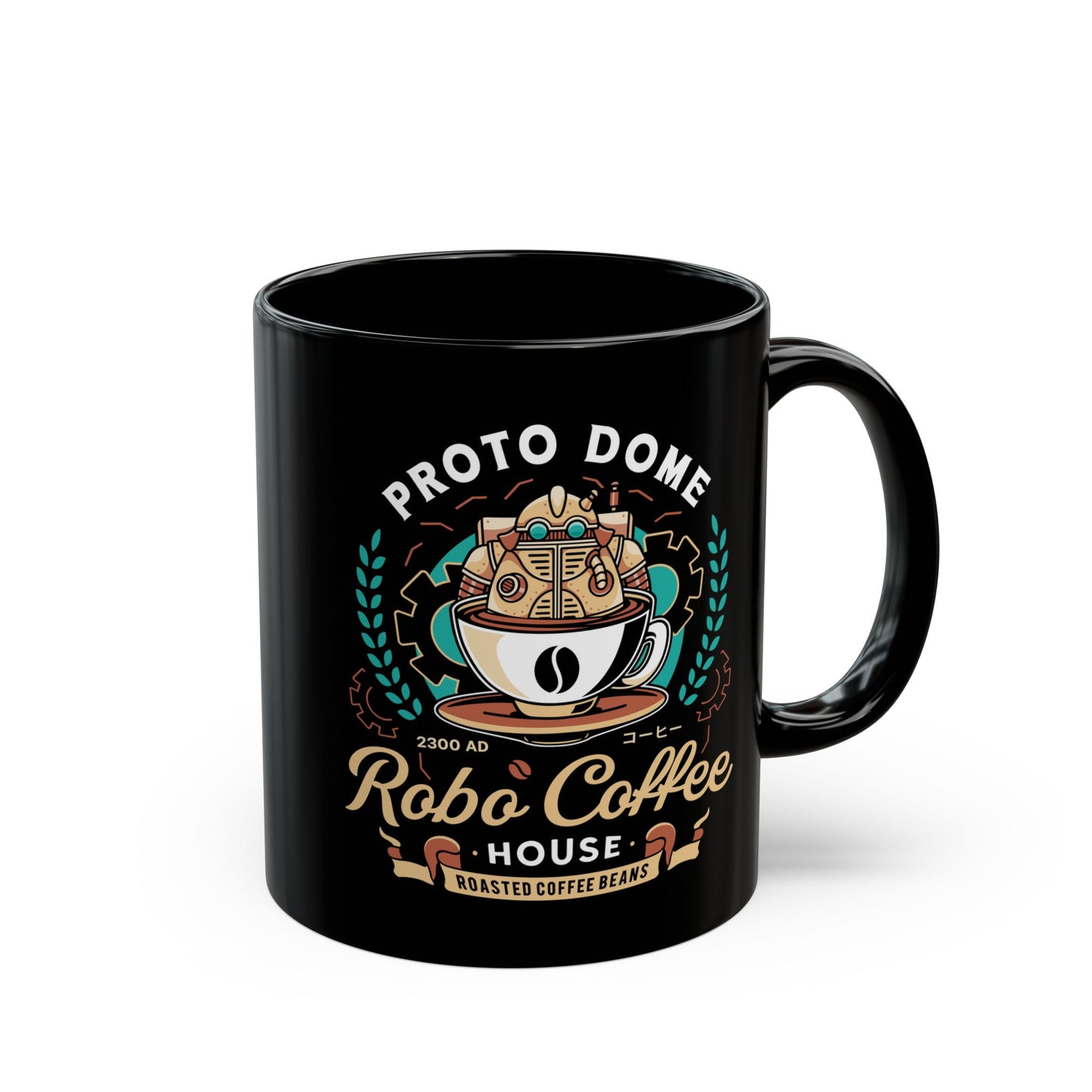 Proto Dome Robo Coffee Crest Black Mug