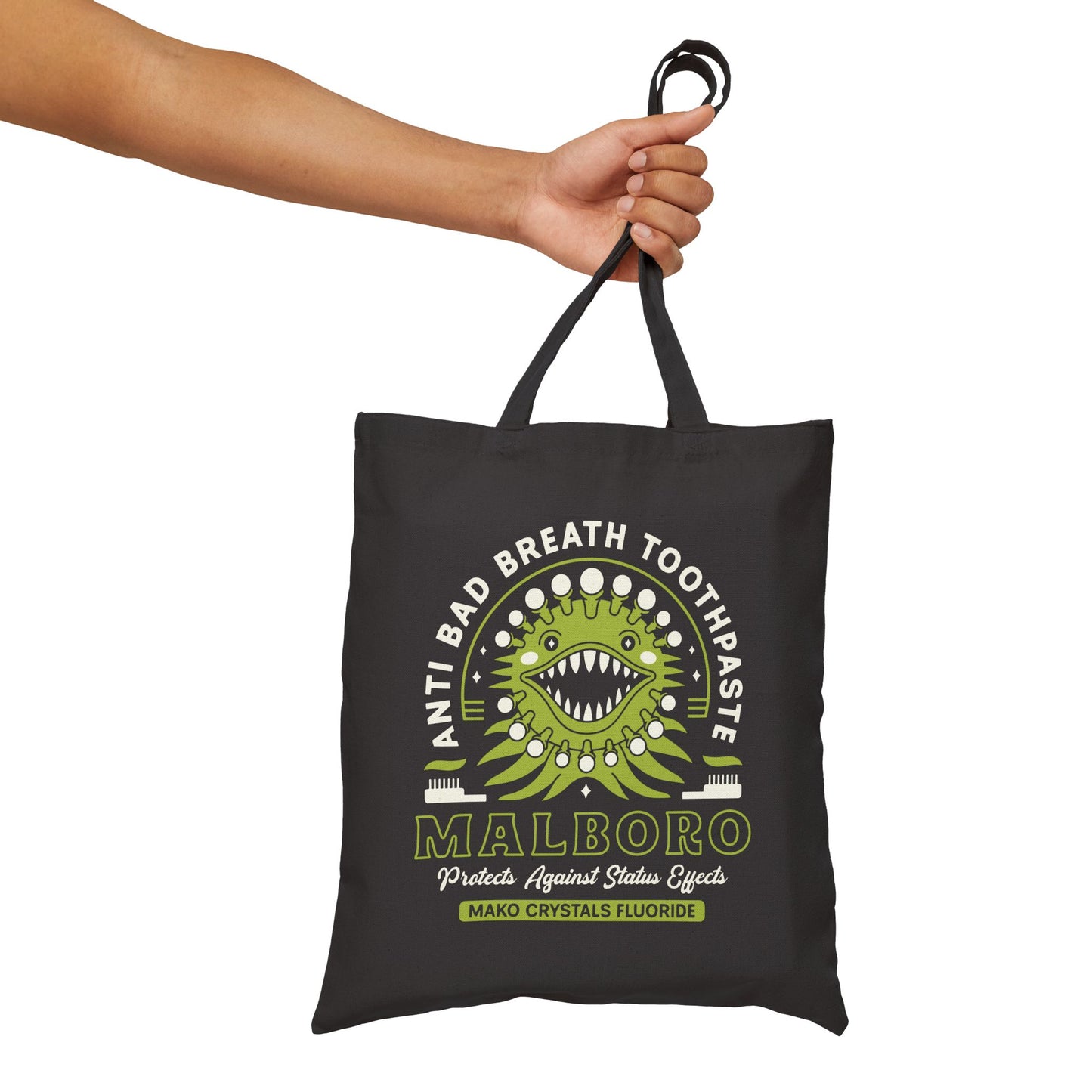 Malboro Toothpaste Emblem Cotton Canvas Tote Bag