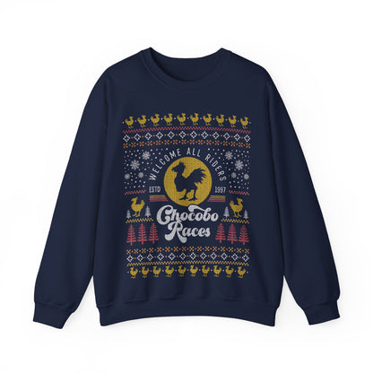 Chocobo Races Ugly Sweater Unisex Crewneck Sweatshirt