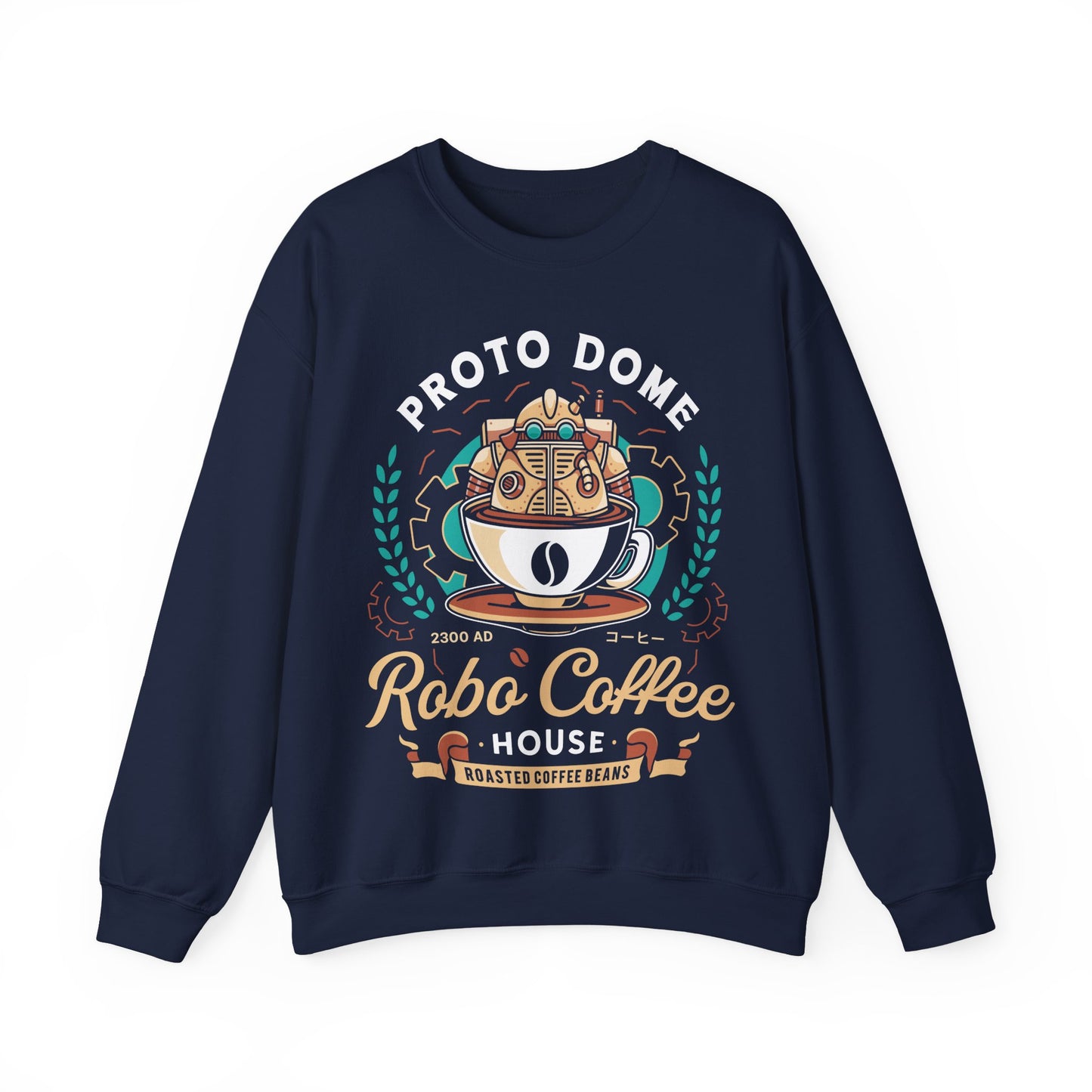 Proto Dome Robo Coffee Crest Unisex Crewneck Sweatshirt
