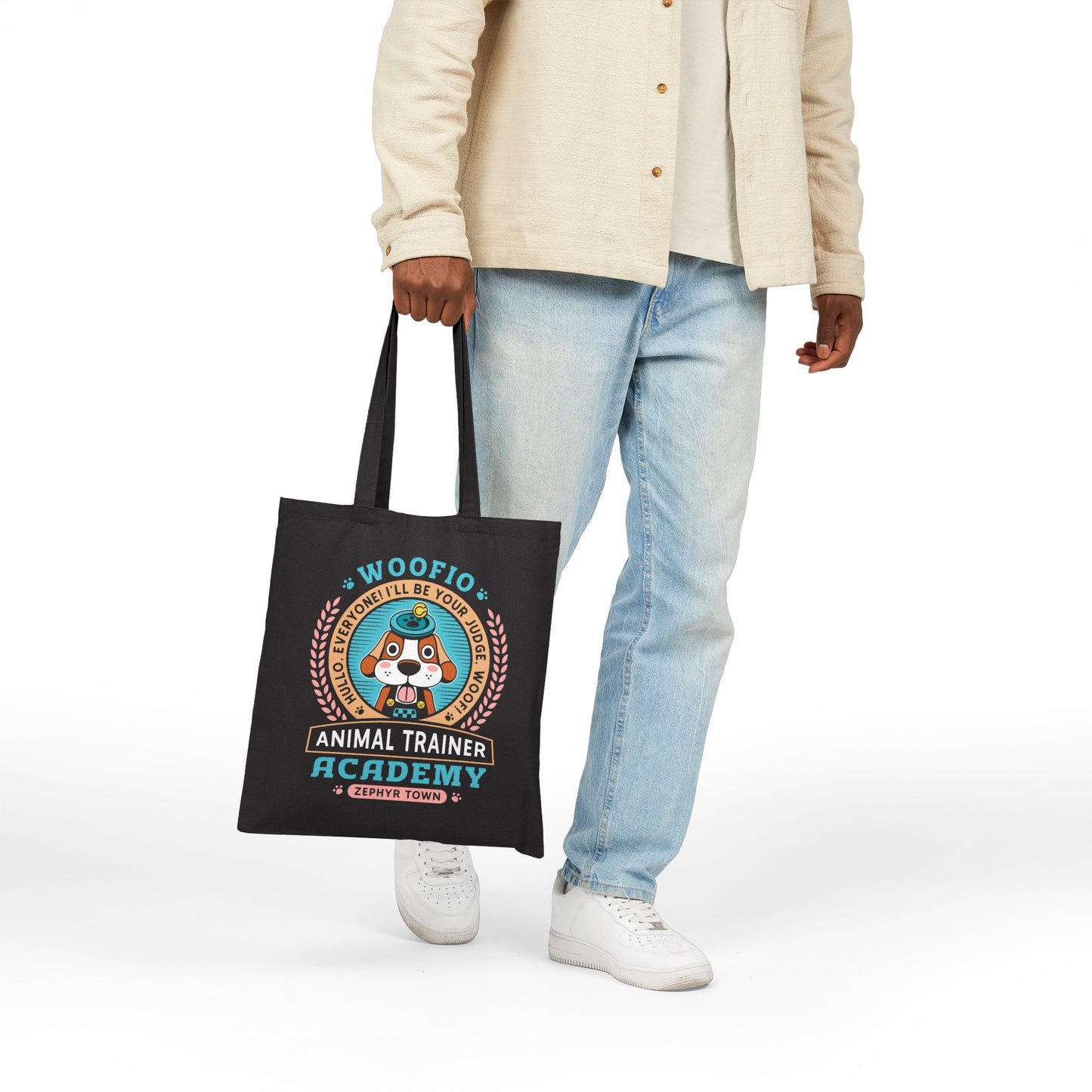 Woofio Zephyr Town Academy Canvas Tote Bag