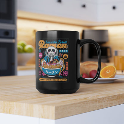 Snowdin Forest Ramen Aesthetic Black Mug