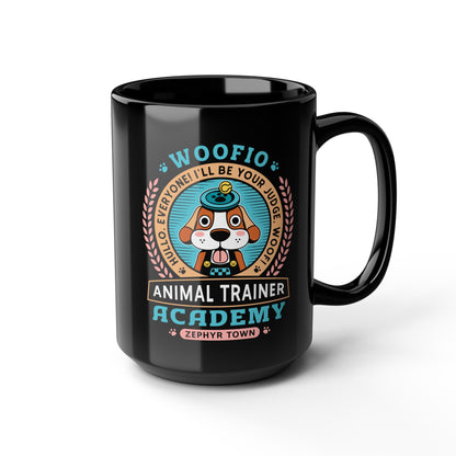 Woofio Zephyr Town Academy Black Mug