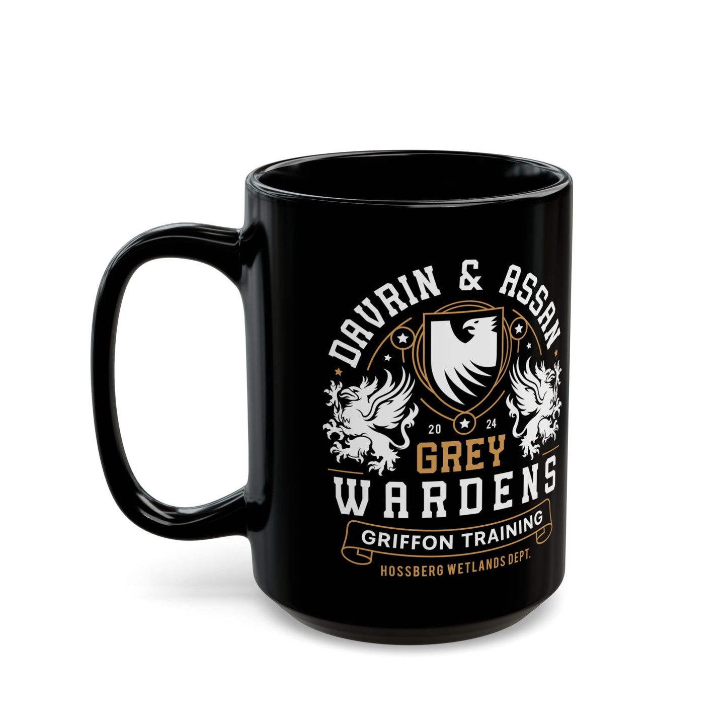 Davrin And Assan Emblem Black Mug