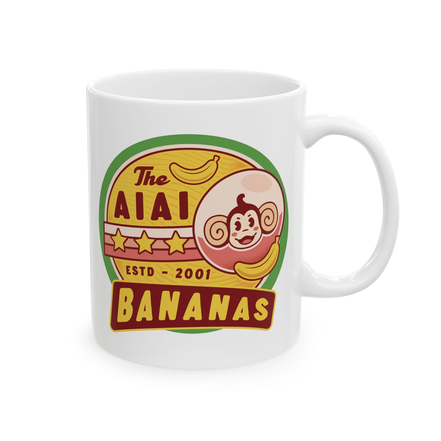 Aiai Bananas Emblem Ceramic Mug