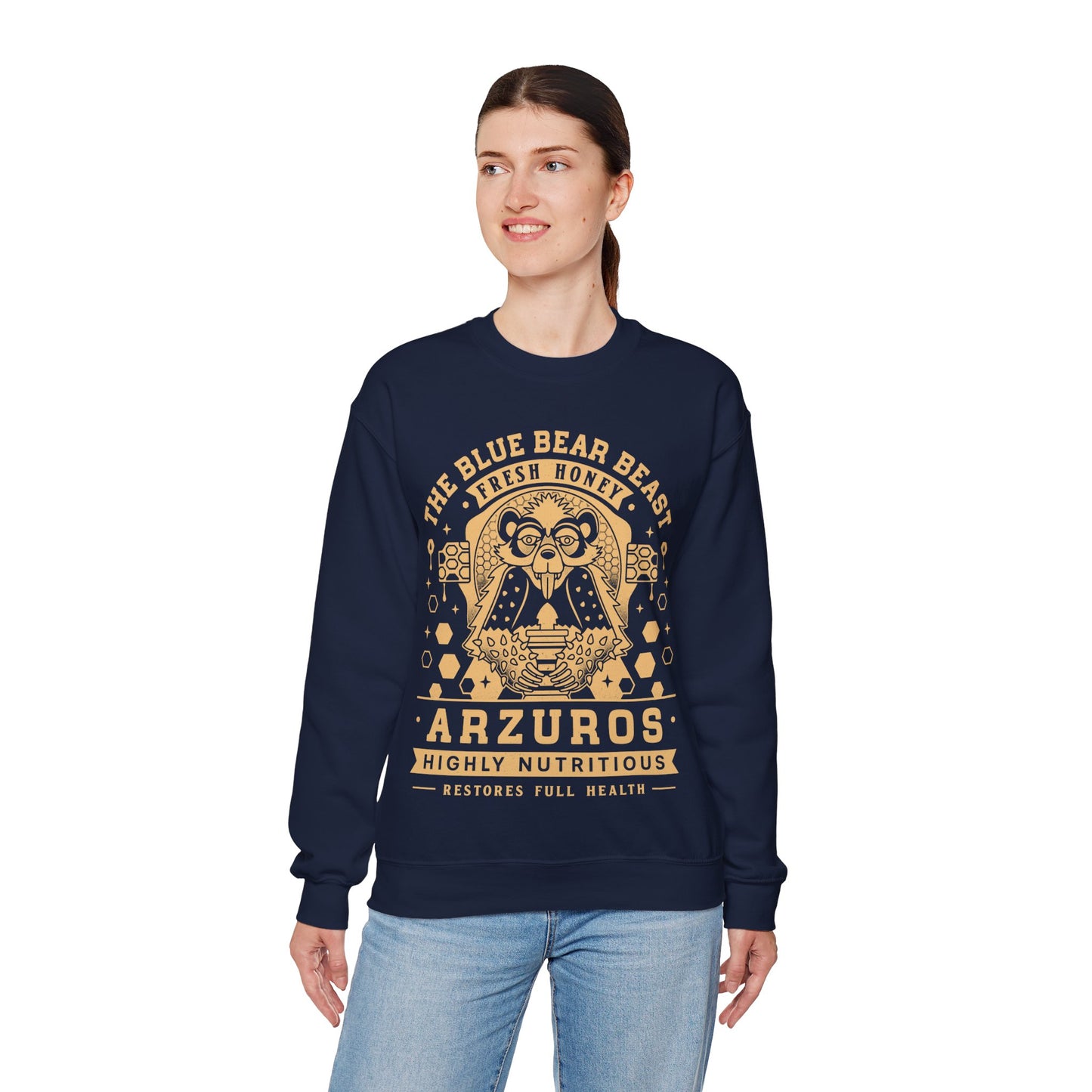 Arzuros Honey Vintage Crest Crewneck Sweatshirt