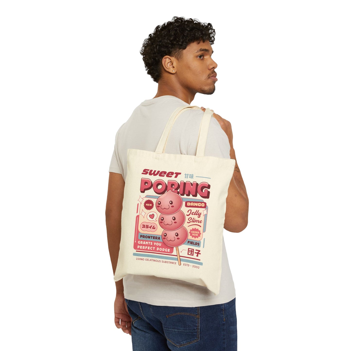 Poring Dango Cotton Canvas Tote Bag