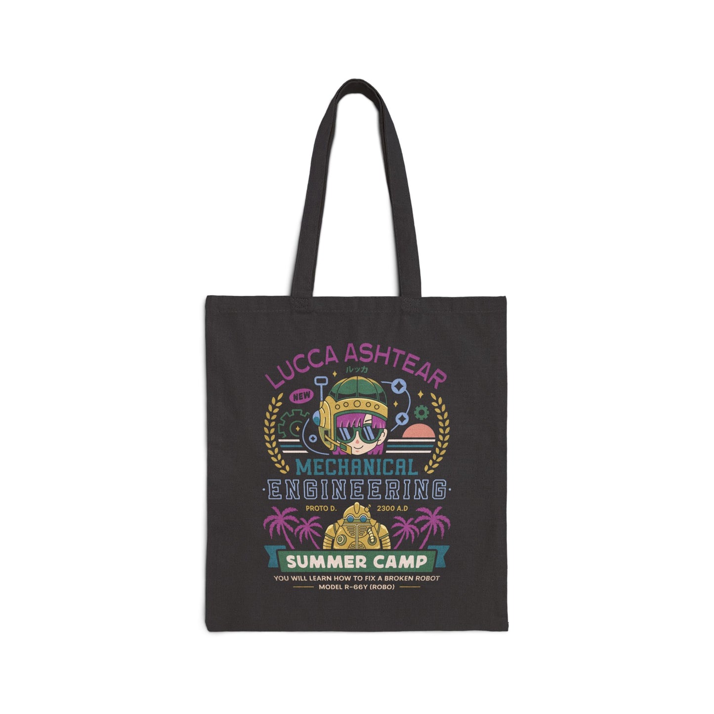 Lucca Ashtear Summer Camp Cotton Canvas Tote Bag