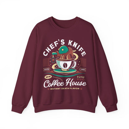 Chefs Knife Coffee Crest Unisex Crewneck Sweatshirt